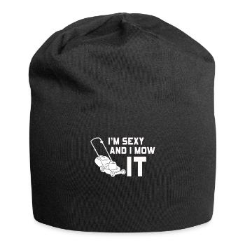 Je suis sexy et je le tonds Tondre la pelouse Jardinage Amoureux - Bonnet en jersey - noir - Devant