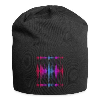 Ondes sonores - Bonnet en jersey - noir - Devant