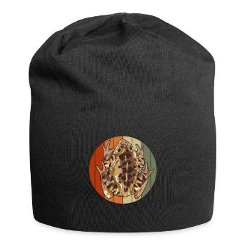 Nature Animal Frog Gift Amphibians Retro Toad - Jersey Beanie - black - Front
