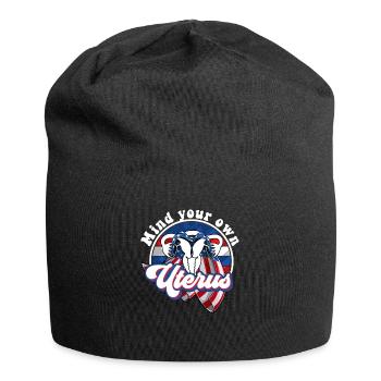 Occupez-vous de votre propre utérus - Bonnet en jersey - noir - Devant