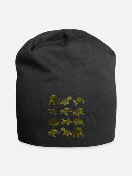 Schildkröte - Jersey-Beanie - Schwarz