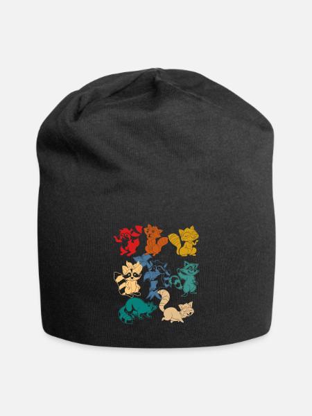 Raton laveur - Bonnet en jersey - noir