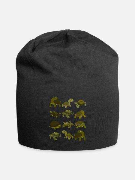 Schildkröte - Jersey-Beanie - Schwarz