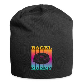Bagel Mommy - Jersey-Beanie - Schwarz - Vorne