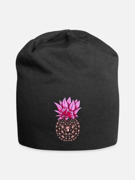 Tier Geschenk Ananas Axolotl - Jersey-Beanie - Schwarz