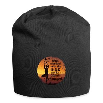 Elle s’est souvenue de qui elle était et le jeu a changé - Bonnet en jersey - noir - Devant