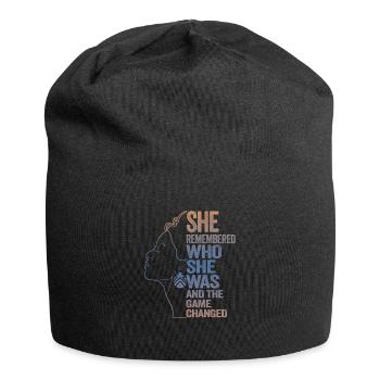 Elle s’est souvenue de qui elle était et le jeu a changé - Bonnet en jersey - noir - Devant