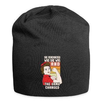 Elle s’est souvenue de qui elle était et le jeu a changé - Bonnet en jersey - noir - Devant