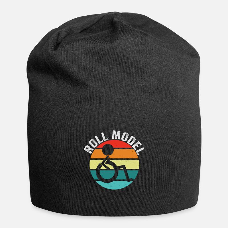 Roll Model Disability Awareness PWD Wheelchair - Jersey-Beanie - Schwarz