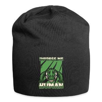 Krokodil Alligator - Jersey-Beanie - Schwarz - Vorne