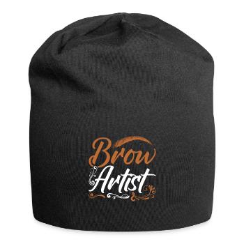 Augenbrauen Kosmetikerin Geschenk Brow Artist - Jersey-Beanie - Schwarz - Vorne