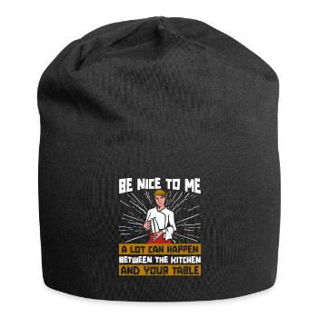 Kellner Kellnerin - Jersey-Beanie - Schwarz - Vorne