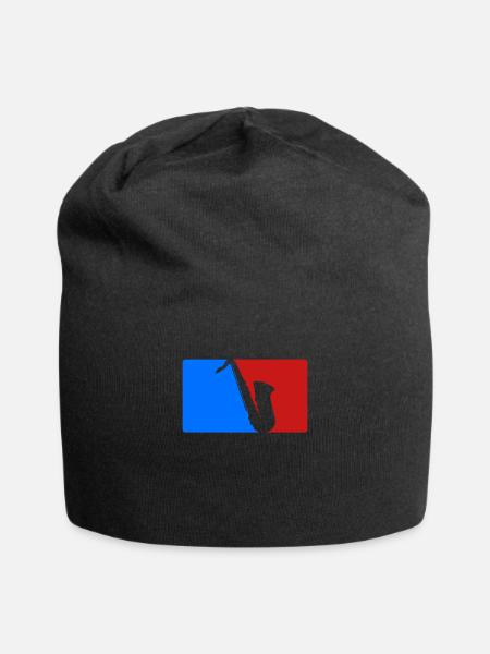 Saxophon - Jersey-Beanie - Schwarz