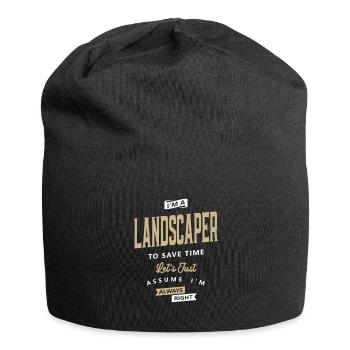 Landschaftsgärtner Job Beruf Geburtstagsarbeiter - Jersey-Beanie - Schwarz - Vorne