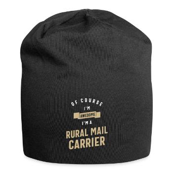 Rural Mail Carrier Job Occupation Birthday Worker - Jersey Beanie - black - Front