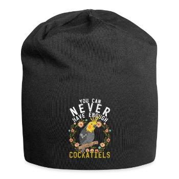 Pet Bird Lover Gift Cockatiel - Jersey Beanie - black - Front