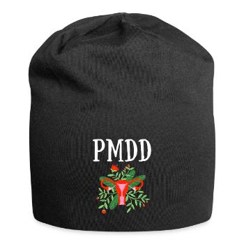 PMDD Awareness Premenstrual Syndrome Menstrual - Jersey-Beanie - Schwarz - Vorne