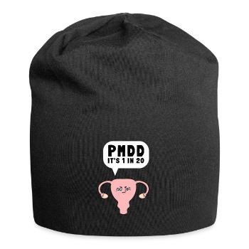 PMDD Awareness Premenstrual Syndrome Menstrual - Jersey-Beanie - Schwarz - Vorne