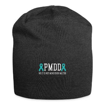 PMDD Awareness Premenstrual Syndrome Menstrual - Jersey-Beanie - Anthrazit - Vorne