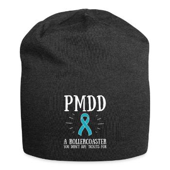 PMDD Awareness Premenstrual Syndrome Menstrual - Jersey-Beanie - Anthrazit - Vorne