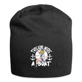 Seglen Segelboot Segler - Jersey-Beanie - Schwarz - Vorne