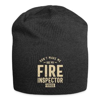 Fire Inspector Job Occupation Birthday Worker - Jersey Beanie - charcoal grey - Front