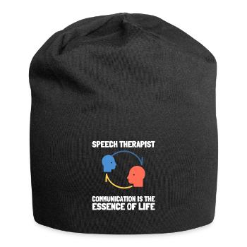 Speech Language Pathologist Speech Therapy SLP - Jersey-Beanie - Schwarz - Vorne