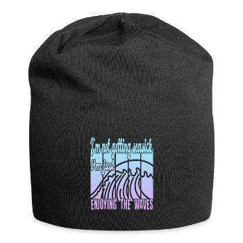 Je n’ai pas le mal de mer - Bonnet en jersey - noir - Devant