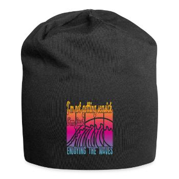 Je n’ai pas le mal de mer - Bonnet en jersey - noir - Devant