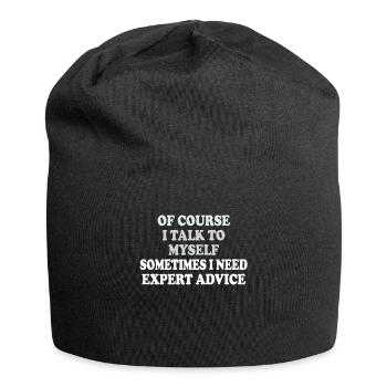 Bien sûr, je me parle parfois à moi-même - Bonnet en jersey - noir - Devant