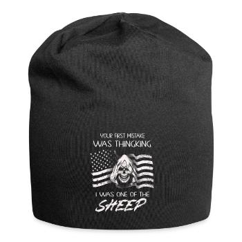 Your first Mistake was thinking I was a Sheep - Jersey Beanie - black - Front