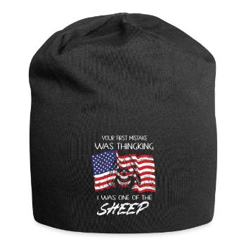 Your first Mistake was thinking I was a Sheep - Jersey Beanie - black - Front