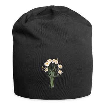 Marguerites Daisy Summer Daisies Flower Garden - Jersey Beanie - black - Front
