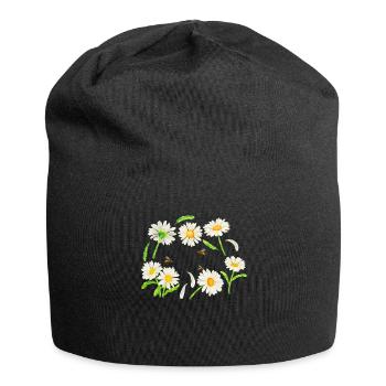 Marguerites Daisy Summer Daisies Flower Garden - Jersey Beanie - black - Front