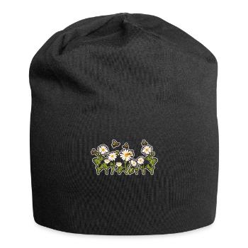 Marguerites Daisy Summer Daisies Flower Garden - Jersey Beanie - black - Front