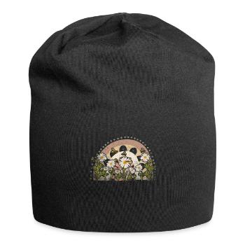 Marguerites Daisy Summer Daisies Flower Garden - Jersey Beanie - black - Front