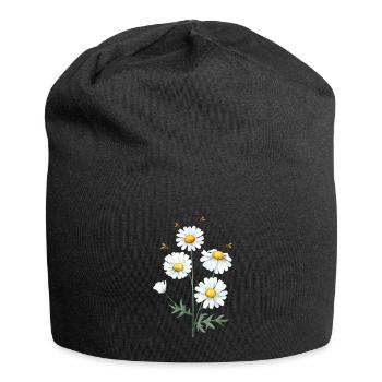 Marguerites Daisy Summer Daisies Flower Garden - Jersey Beanie - black - Front