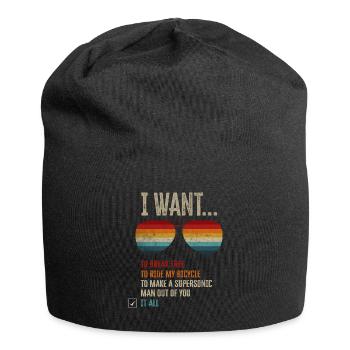 I Want To Break Free Ride My Bicycle - Jersey-Beanie - Schwarz - Vorne