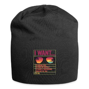 I Want To Break Free Ride My Bicycle - Jersey Beanie - black - Front