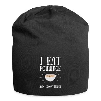 Porridge Cereal Grits Kasha Upma Rice And Oats - Jersey Beanie - black - Front