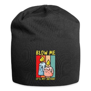 Blow Me Its My Birthday - Jersey-Beanie - Schwarz - Vorne