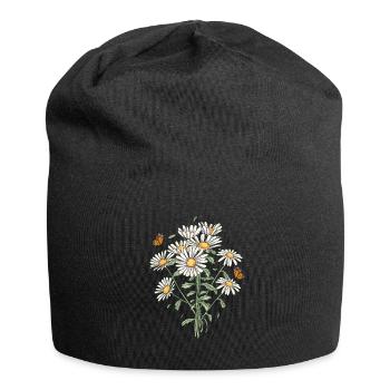Marguerites Daisy Summer Daisies Flower Garden - Jersey Beanie - black - Front