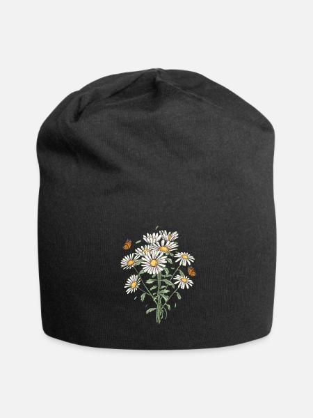 Marguerites Daisy Summer Daisies Jardin de fleurs - Bonnet en jersey - noir