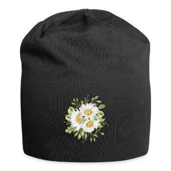 Marguerites Daisy Summer Daisies Flower Garden - Jersey Beanie - black - Front