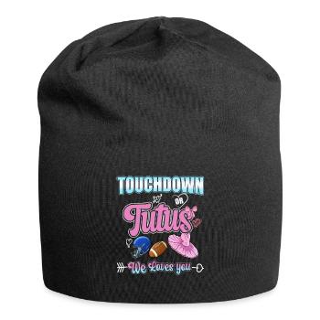 Touchdown or Tutu Family We Loves You - Jersey Beanie - black - Front