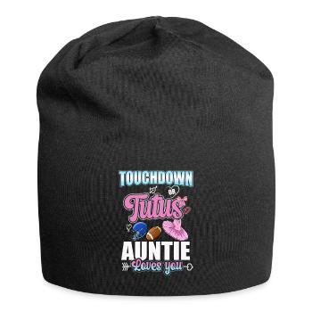 Touchdown ou Tutu Auntie vous aime - Bonnet en jersey - noir - Devant