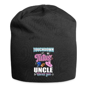 Touchdown or Tutu Uncle Loves You - Jersey Beanie - black - Front