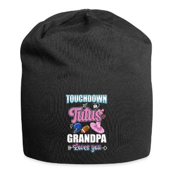 Touchdown ou Tutus Grand-père t’aime - Bonnet en jersey - noir - Devant