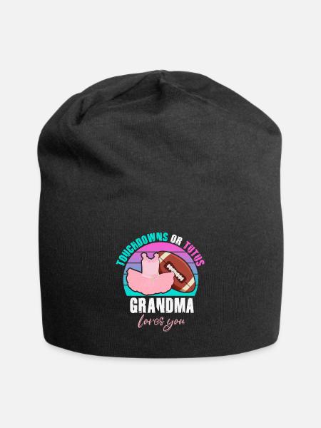 Touchdowns ou Tutus Grand-mère t’aime - Bonnet en jersey - noir