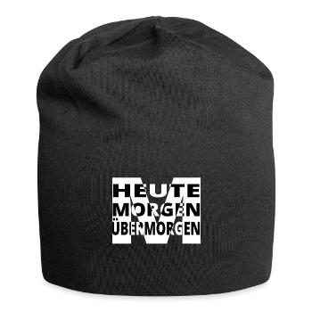 Heute Morge Übermorgen T-Shirt - Jersey-Beanie - Schwarz - Vorne